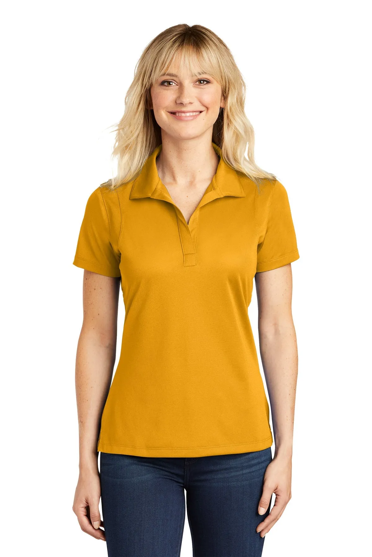 Sport-Tek Ladies Micropique Branded Sport-Wick Polos, Gold
