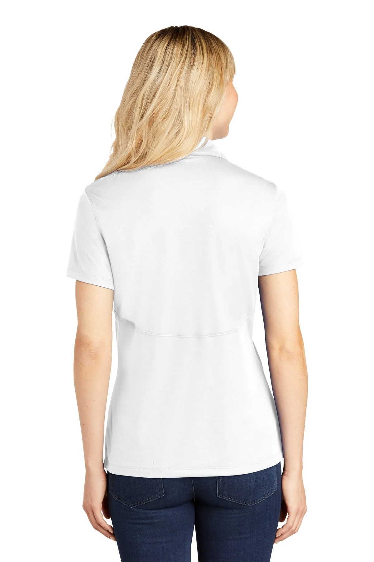 Sport-Tek Ladies Micropique Custom Sport-Wick Polos, White