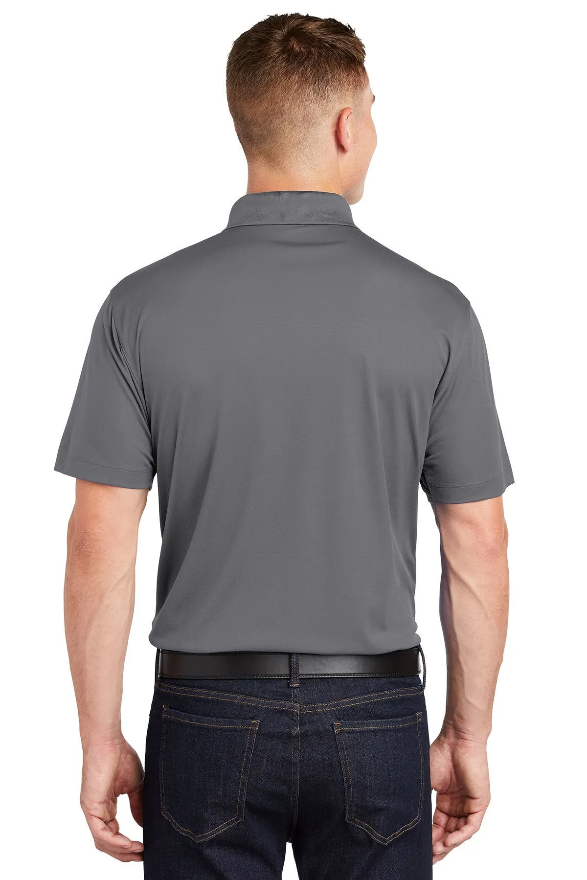 Sport-Tek Micropique Custom Sport-Wick Polos, Grey Concrete