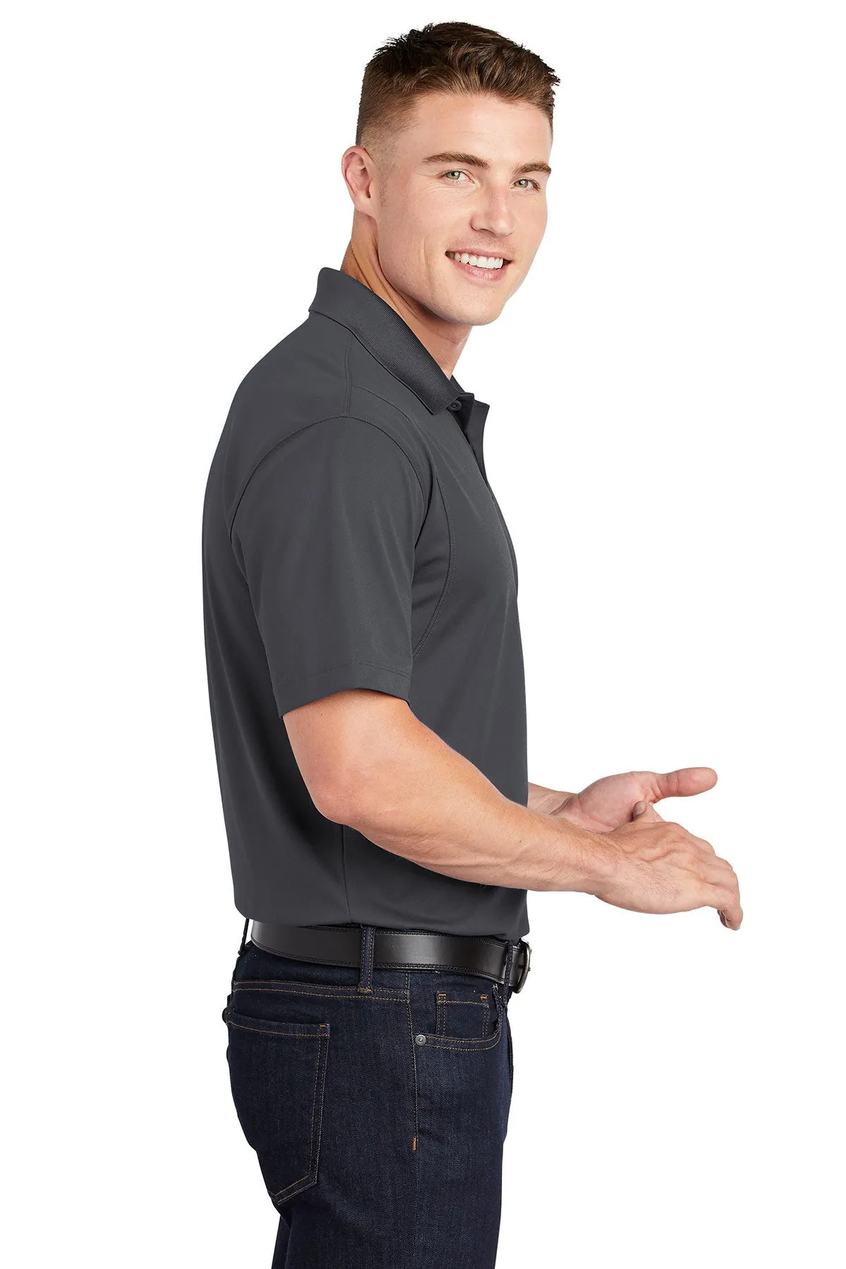 Sport-Tek Micropique Custom Sport-Wick Polos, Iron Grey