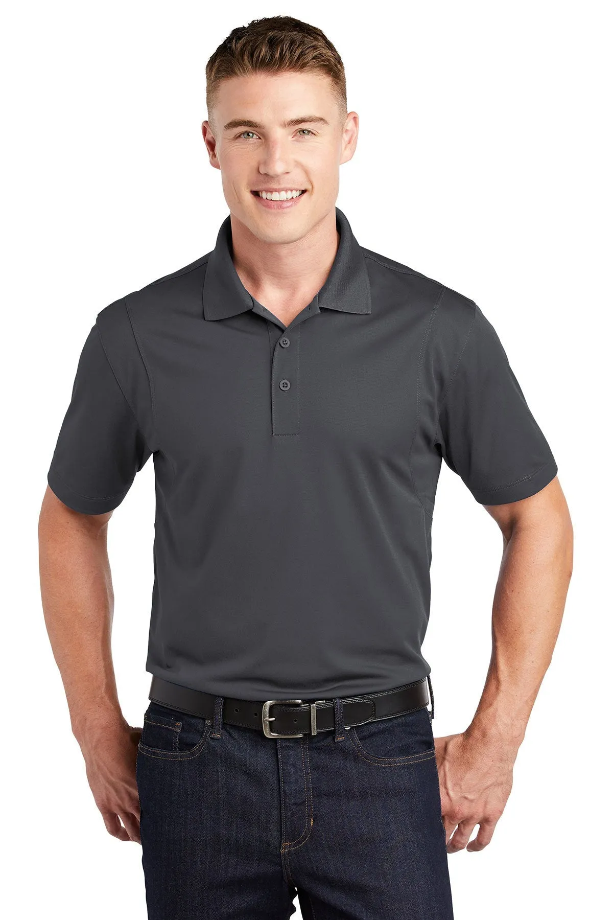 Sport-Tek Micropique Custom Sport-Wick Polos, Iron Grey