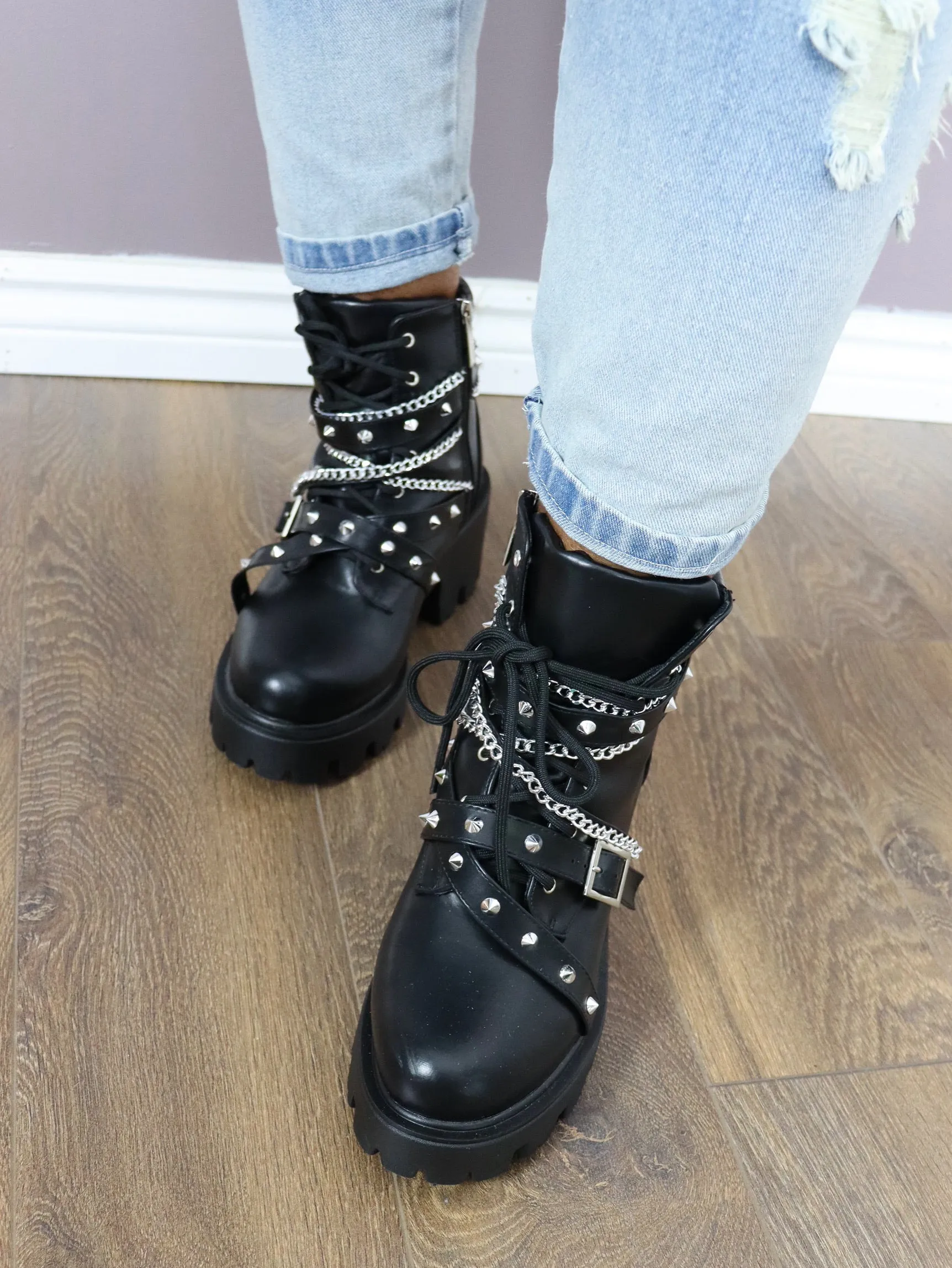 STARGATE Chained up Combat Boots