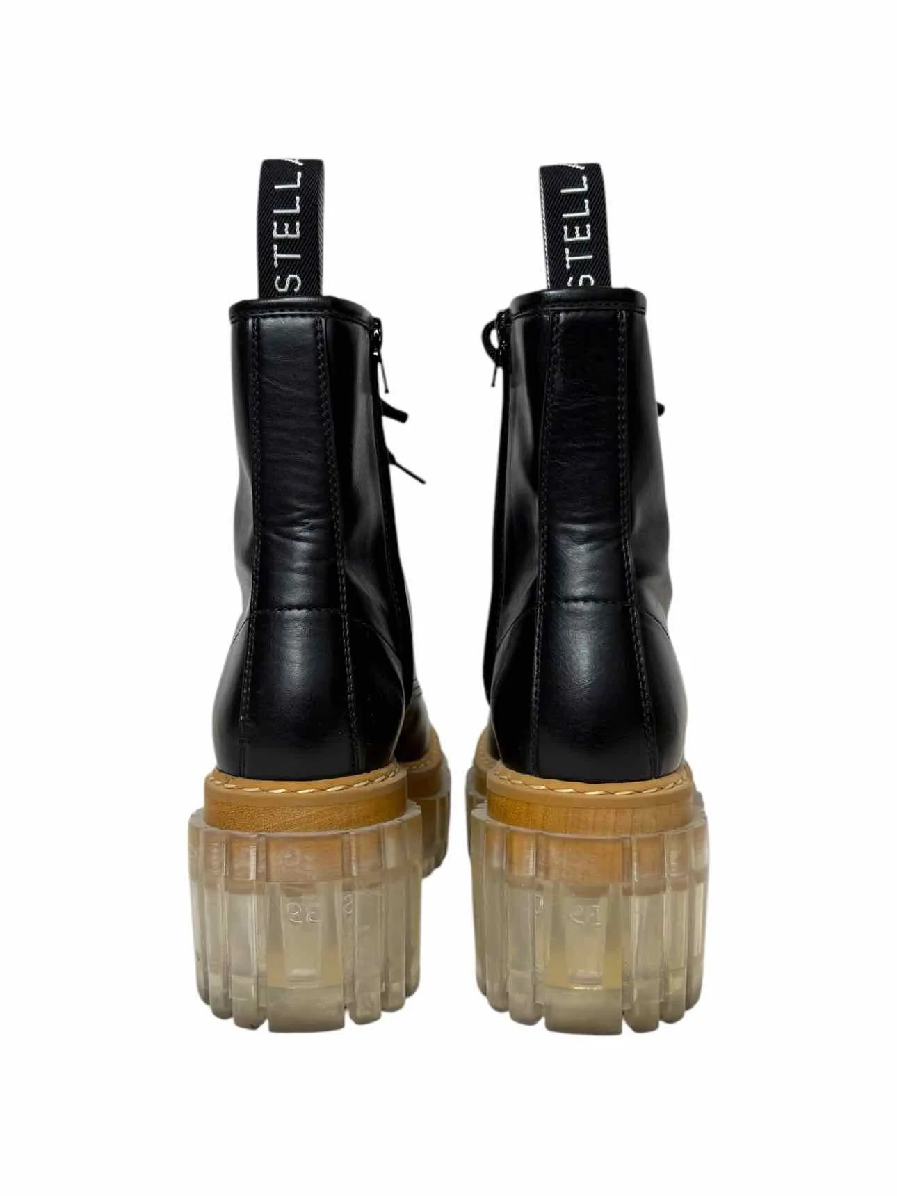 Stella Mccartney Emilie Transparent Sole Combat Size 39 Boots