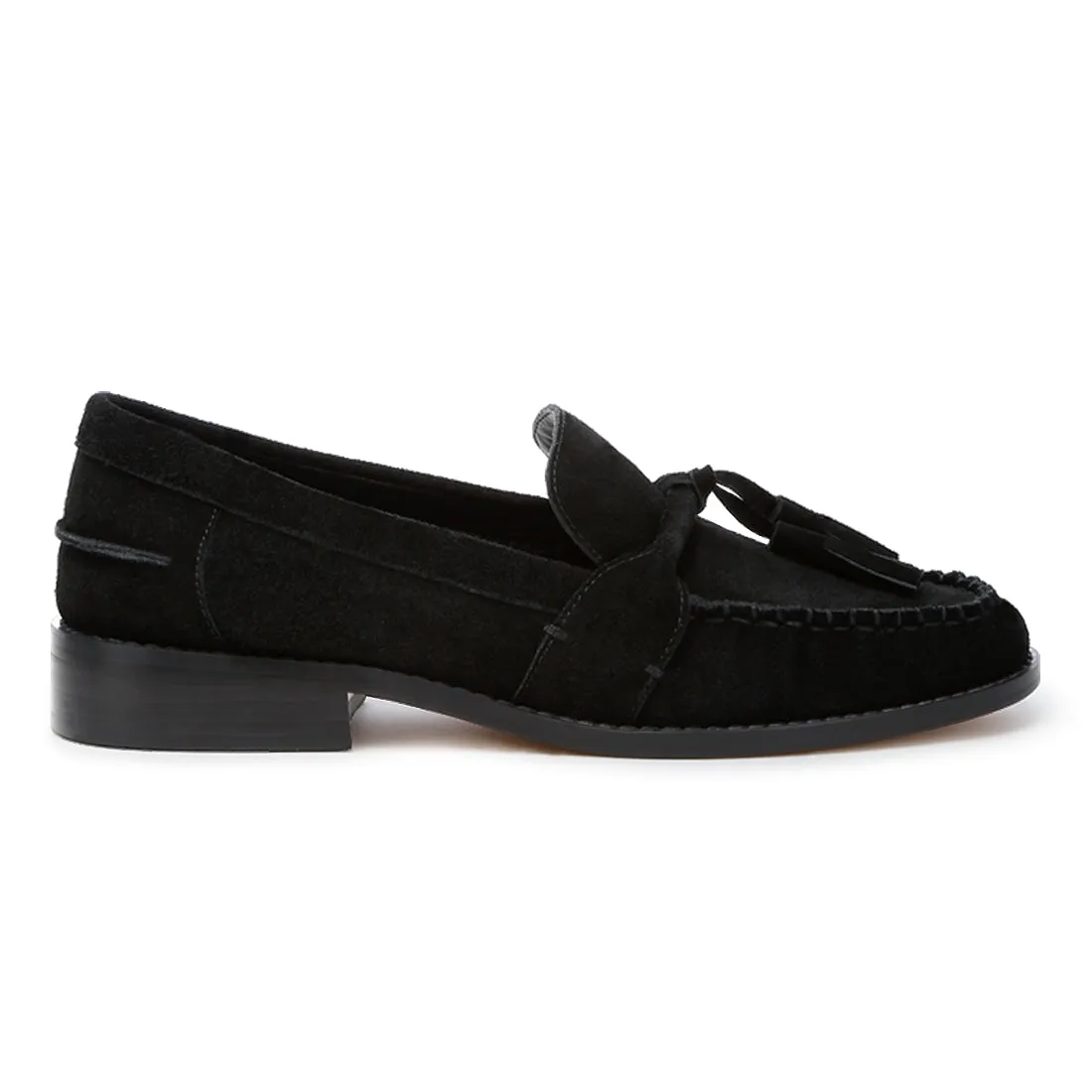 Tassels Detail Suede Loafers