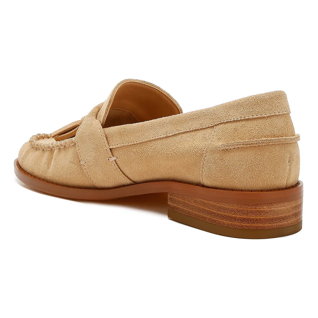Tassels Detail Suede Loafers