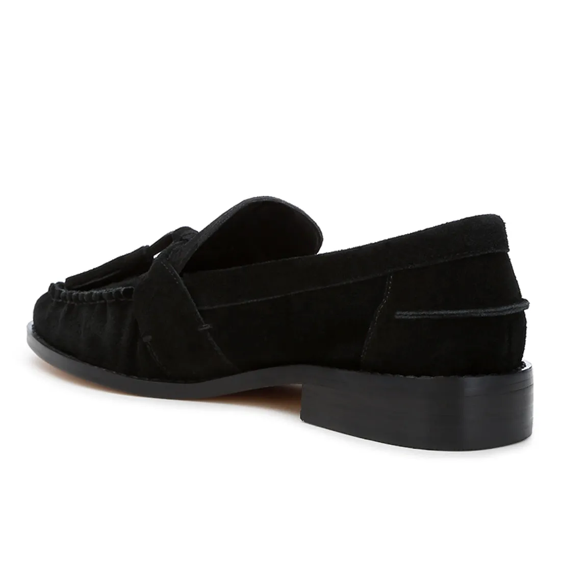 Tassels Detail Suede Loafers