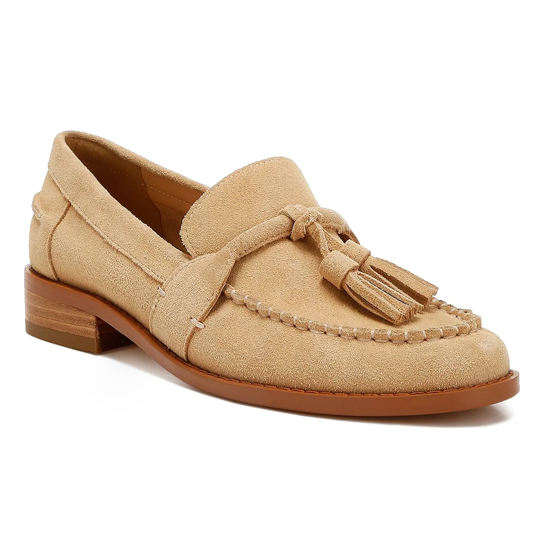 Tassels Detail Suede Loafers