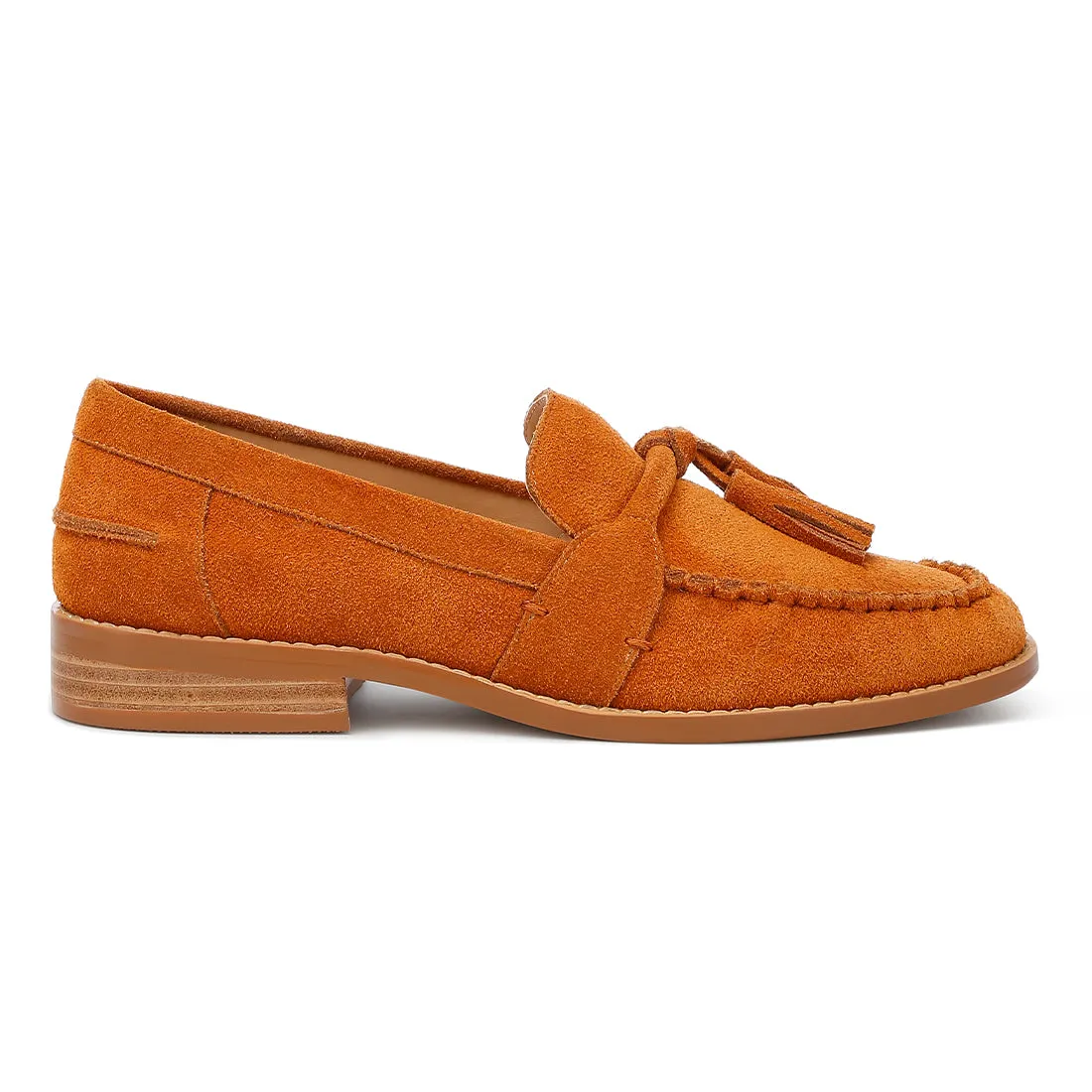 Tassels Detail Suede Loafers