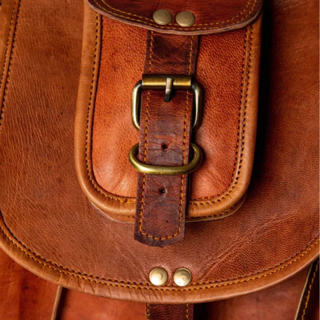 The Alvarado Tanned Leather Backpack