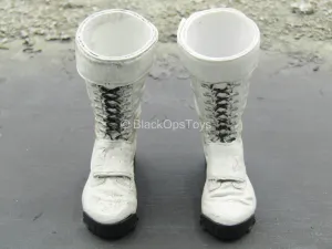The Punisher - White Combat Boots (Peg Type)