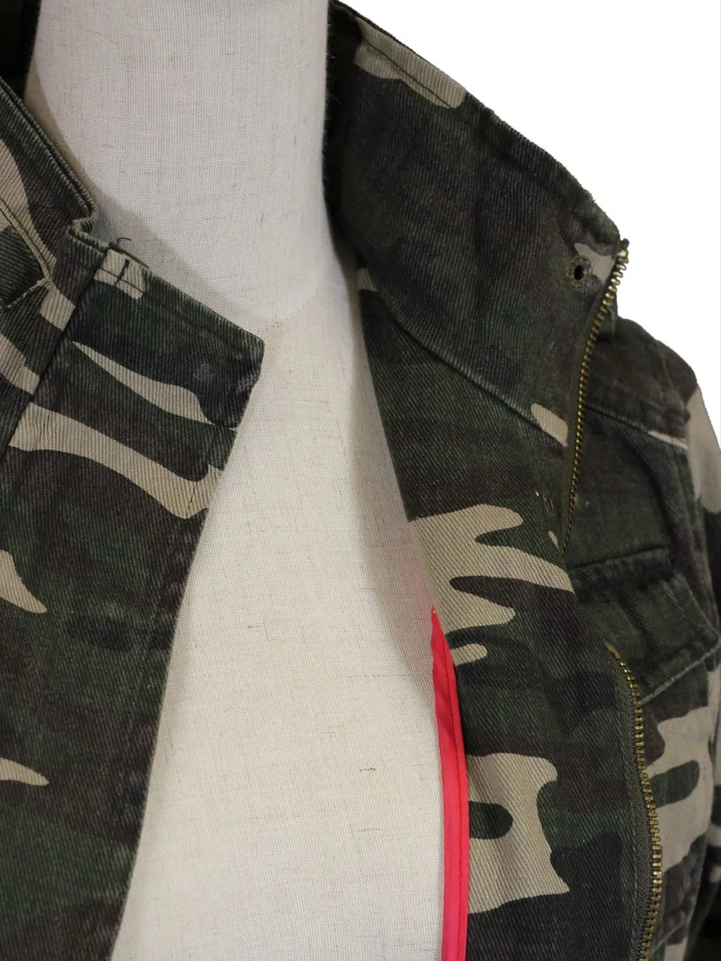Thread And Supply The Peace Out Camouflage Vintage Distressed Anorak Jacket