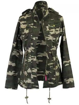 Thread And Supply The Peace Out Camouflage Vintage Distressed Anorak Jacket