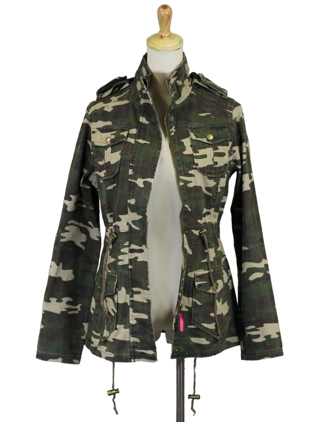 Thread And Supply The Peace Out Camouflage Vintage Distressed Anorak Jacket