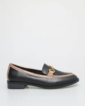 Tomaz FL038 Ladies Gold Horsebits Loafers