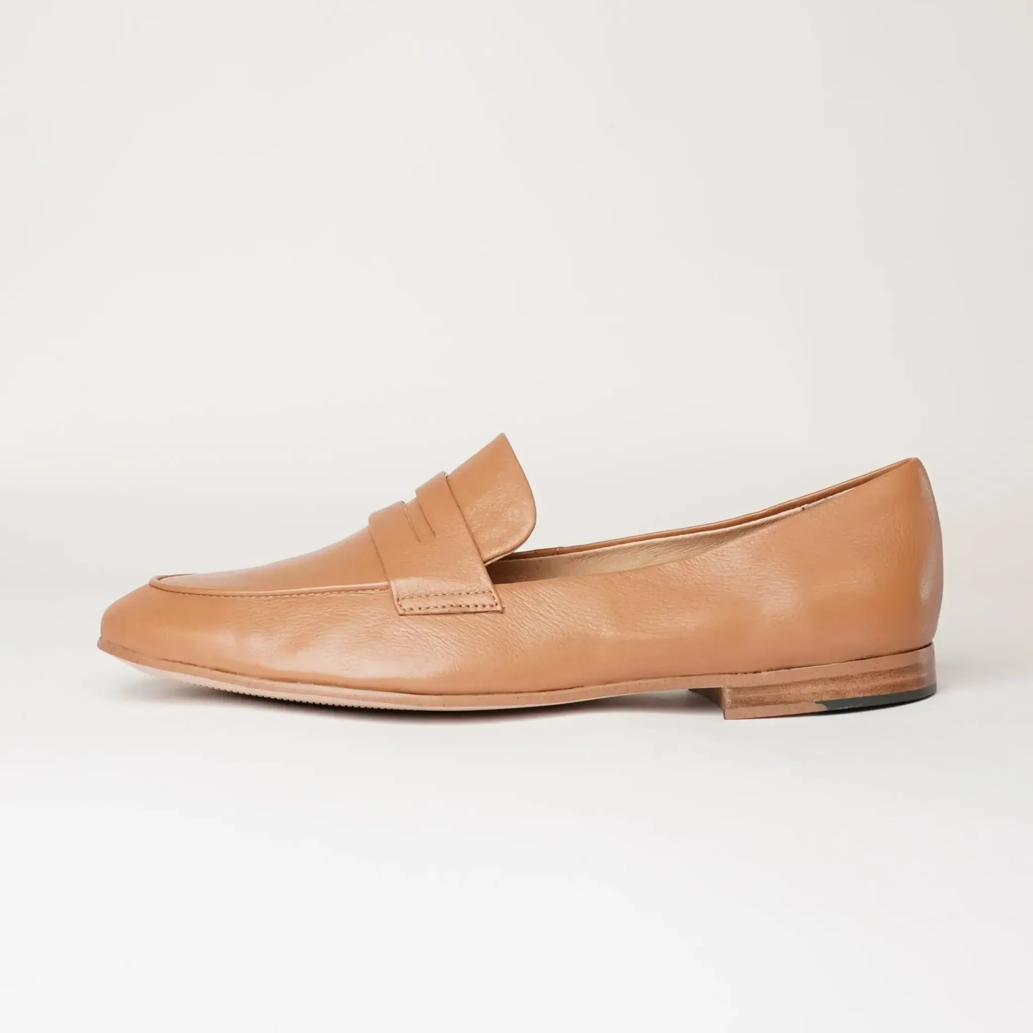 Ulani Dark Tan Leather Loafers