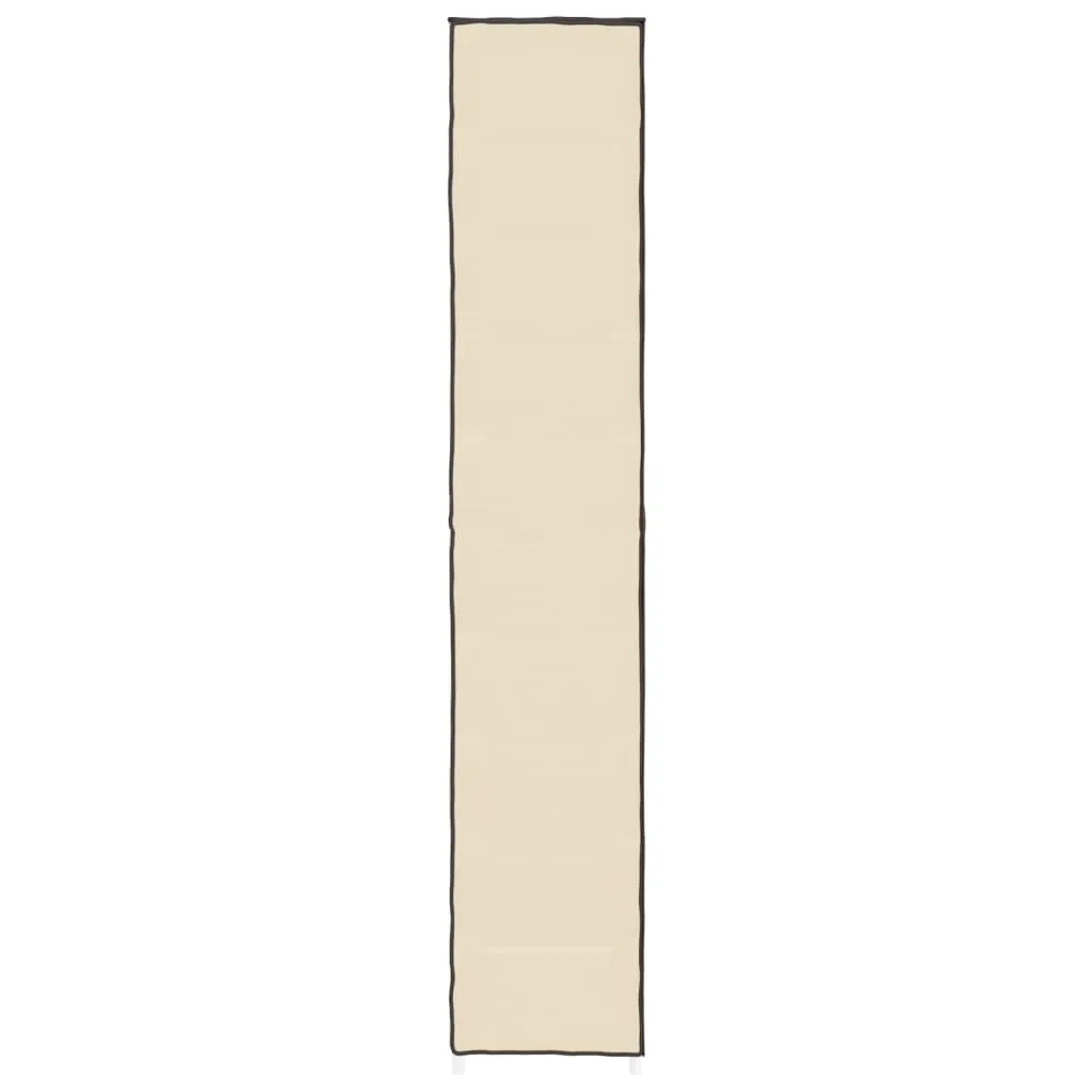 vidaXL Shoe Cabinet Cream 60x30x166 cm Fabric