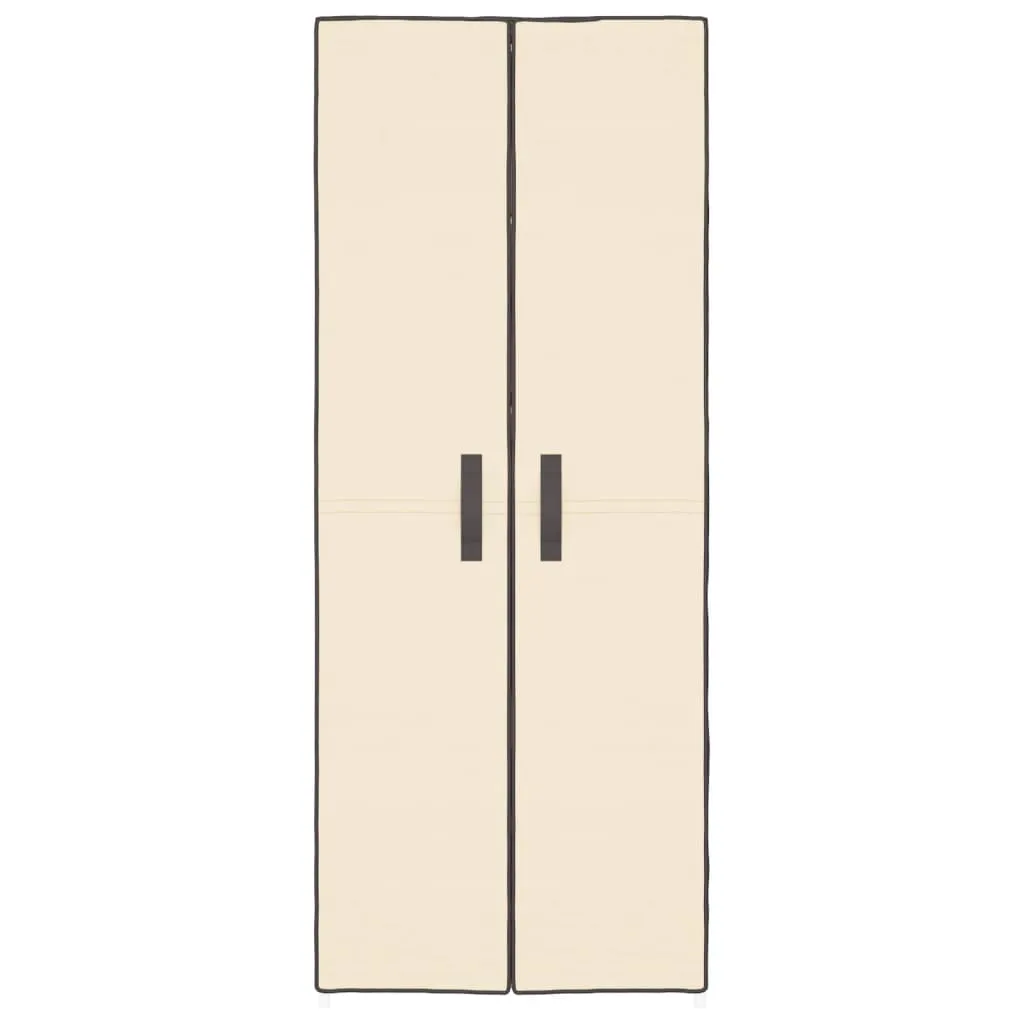 vidaXL Shoe Cabinet Cream 60x30x166 cm Fabric