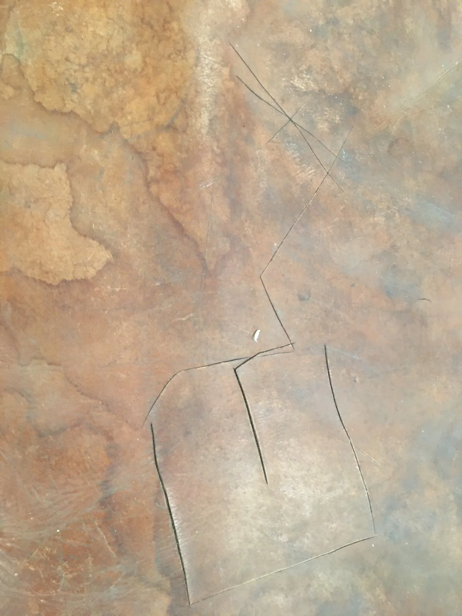 Vintage  Romanian 1940s Leather Gym Mat #3082