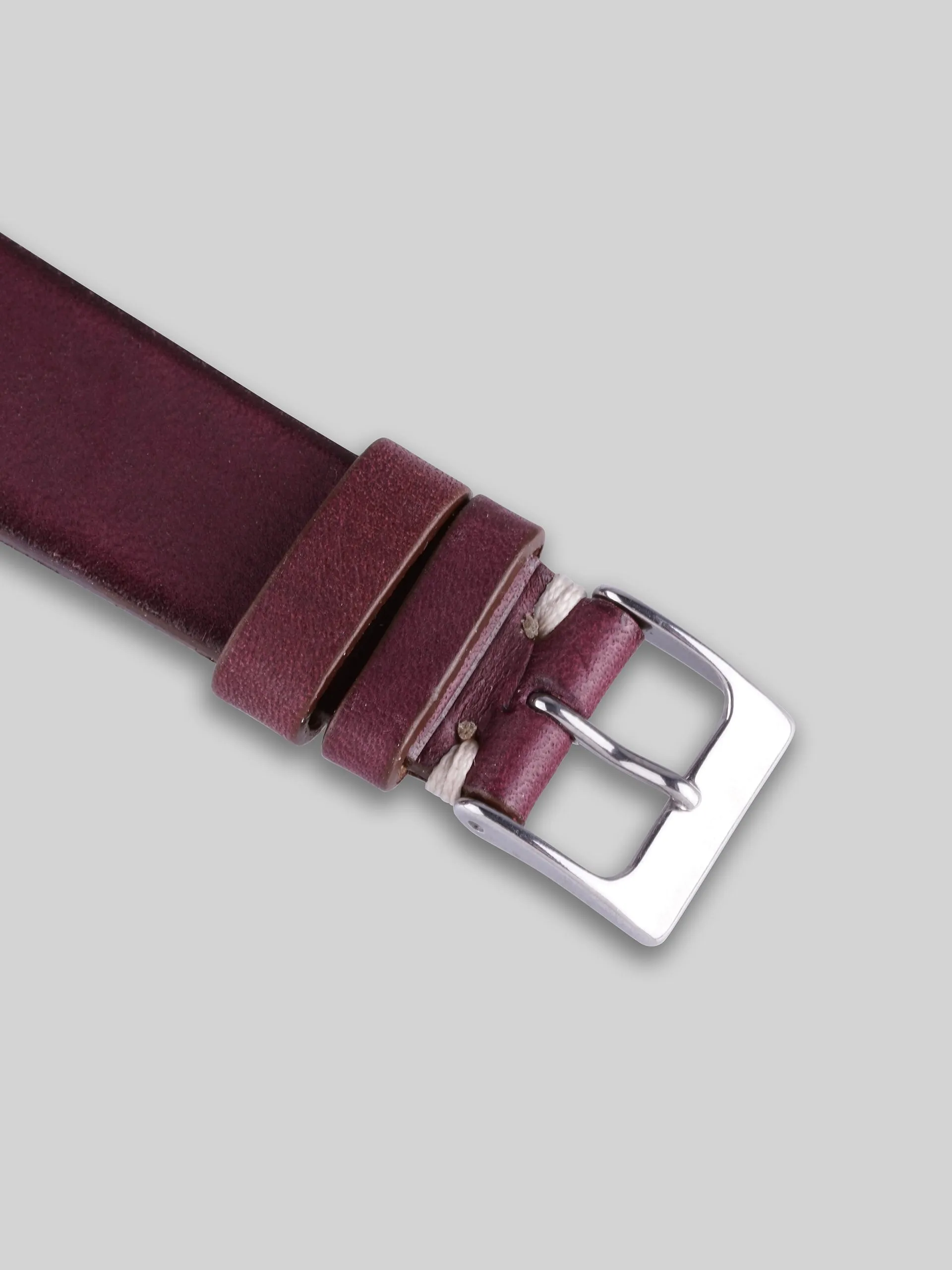 Vintage Style Calfskin Watch Strap - Brandy