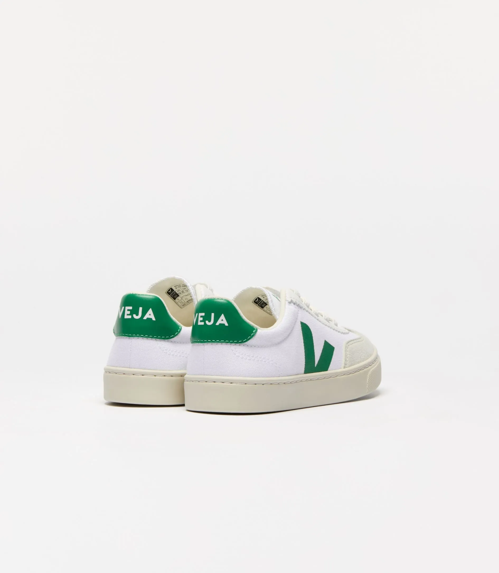 Volley Canvas Sneaker in White Emeraude