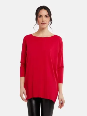 Wolford S Aurora Red Pure Cut Pullover 52802 3982