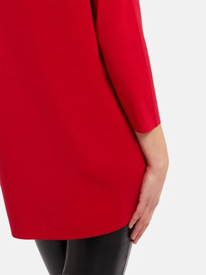 Wolford S Aurora Red Pure Cut Pullover 52802 3982