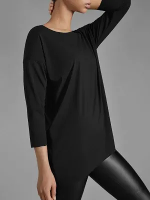 Wolford SS Aurora Black Pure Cut Pullover 52802 7005