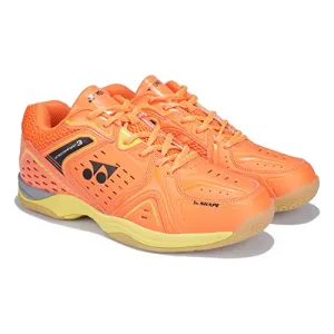 YONEX AEROCOMFORT 3 Non Marking Badminton Shoes | Ideal for Badminton,Squash,Table Tennis,Volleyball | Non-Marking Sole | Tru Cushion Ergo Shape | Hexagrip |Orange Yellow |UK 8