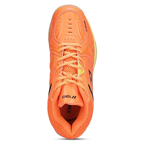 YONEX AEROCOMFORT 3 Non Marking Badminton Shoes | Ideal for Badminton,Squash,Table Tennis,Volleyball | Non-Marking Sole | Tru Cushion Ergo Shape | Hexagrip |Orange Yellow |UK 8